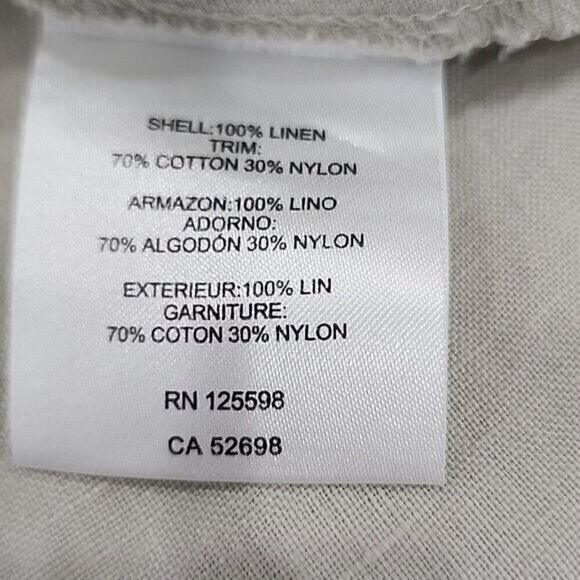 Ellen Tracy Top Tunic Cream Linen & Lace 3/4 sleeve Women's 1X - Picture 7 of 8